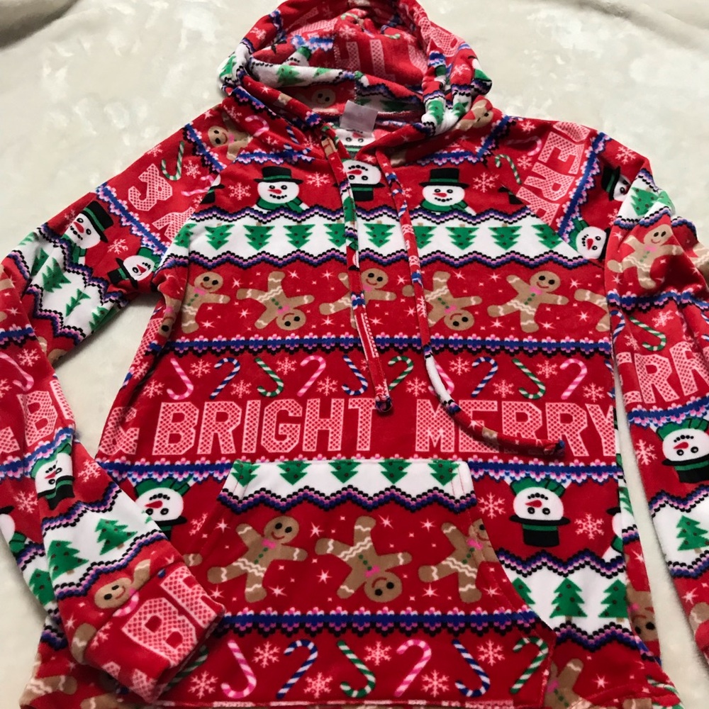 Christmas fleece hoodie